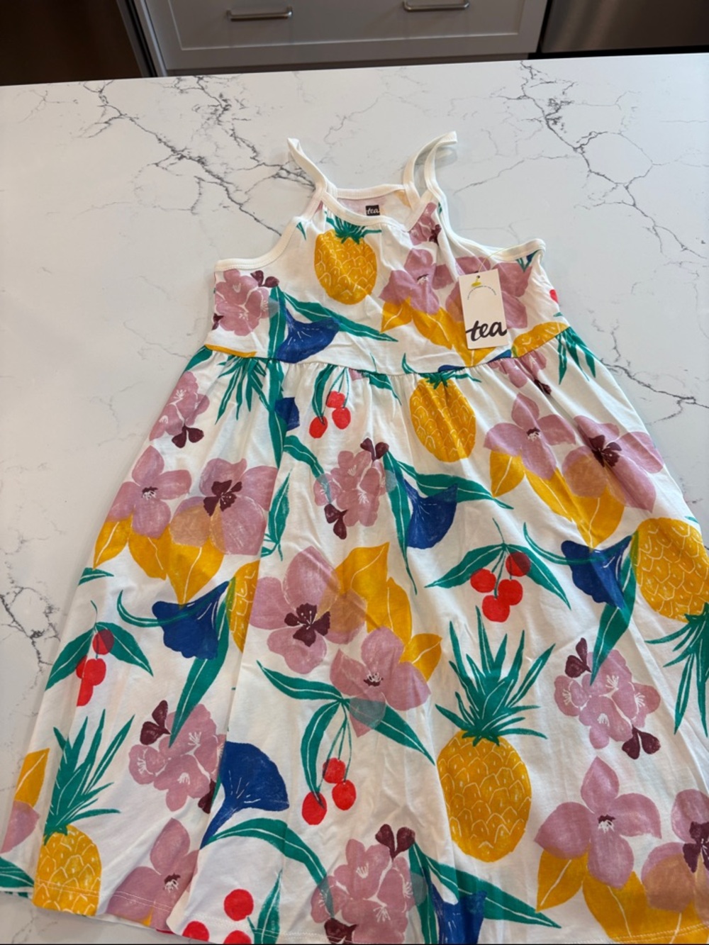 Tea Collection Tropical Fruit Print Sundress NWT